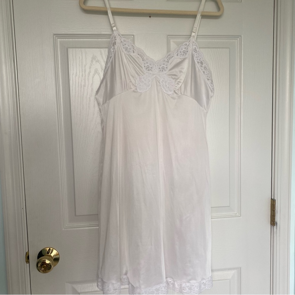 White Lacy Slip Dress